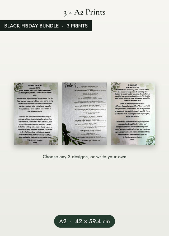 Black Friday Bundle: 3 x A2 Prints