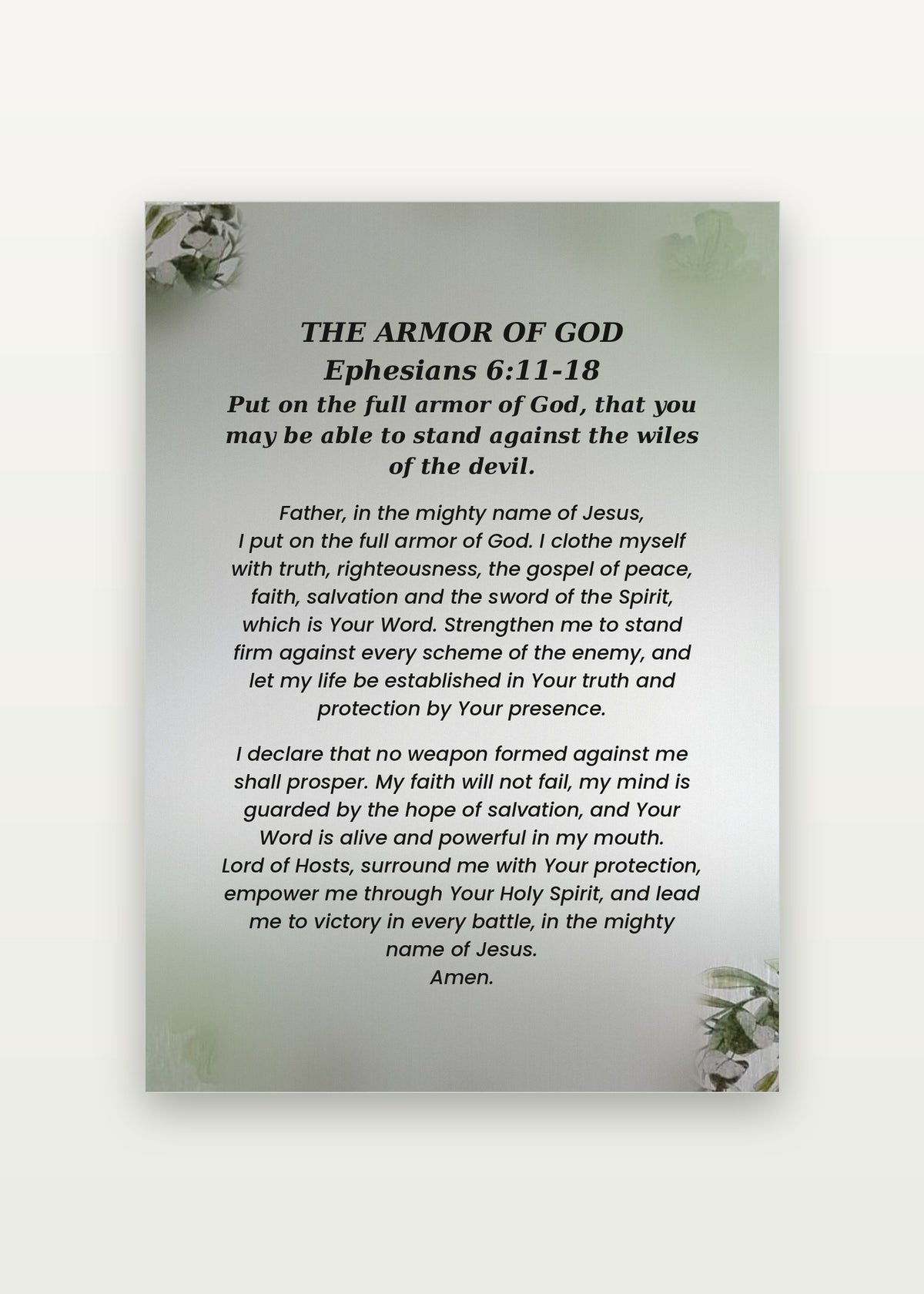 The Armor of God